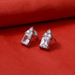 将图像加载到图库查看器中, Silver Stud Earrings with Cubic Zirconia | For Women | Gift
