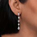 Load image into Gallery viewer, 925 Silver Cubic Zirconia Dangle Earrings for Women | Gift Jewelry