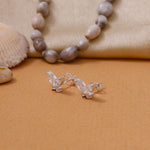 Load image into Gallery viewer, 925 Silver Butterfly Stud Earrings | Cubic Zirconia | For Women