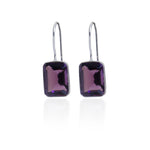 将图像加载到图库查看器中, Silver Amethyst Drop Earrings for Women | Purple Gemstone Jewelry