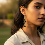 Load image into Gallery viewer, 925 Silver Black Onyx Dangle Earrings for Women | Gift