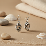 将图像加载到图库查看器中, 925 Silver Smoky Quartz Earrings for Women | Dangle Earrings