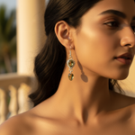 Load image into Gallery viewer, 925 Sterling Silver Green Gemstone Earrings for Women | Dangle Earrings