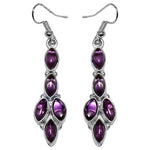 将图像加载到图库查看器中, 925 Silver Amethyst Drop Earrings for Women | Gemstone Jewelry