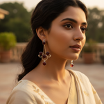 Load image into Gallery viewer, 925 Silver Garnet Drop Earrings for Women | Gemstone Jewelry