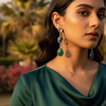 Load image into Gallery viewer, 925 Silver & Green Agate Drop Earrings | Women's Jewelry Gift