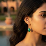将图像加载到图库查看器中, 925 Silver Turquoise Earrings for Women | Gemstone Jewelry Gift