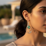 Load image into Gallery viewer, 925 Silver Teardrop Earrings with Blue Gemstone for Women