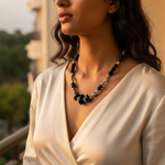 Load image into Gallery viewer, Black Onyx Bead Necklace | Sterling Silver | Women's Jewelry Gift