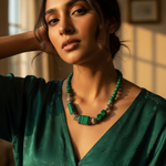 Load image into Gallery viewer, Malachite Stone Necklace for Women | Green Gemstone Jewelry