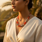 Load image into Gallery viewer, Red Carnelian Bead Necklace | 925 Silver | Women's Jewelry