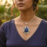 Load image into Gallery viewer, 925 Silver Gemstone Pendant Necklace for Women | Gift Jewelry