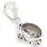 将图像加载到图库查看器中, 925 Silver Oval Gemstone Pendant Necklace for Women | Gift Jewelry