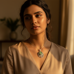 Load image into Gallery viewer, 925 Silver Green Chalcedony Pendant | Women's Oval Stone Jewelry