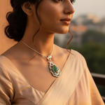 Load image into Gallery viewer, 925 Silver Green Gemstone Pendant for Women | Fashion Jewelry