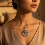 Load image into Gallery viewer, 925 Silver Green Gemstone Pendant Necklace for Women