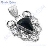 Load image into Gallery viewer, 925 Sterling Silver Black Onyx Pendant for Women | Gemstone Jewelry