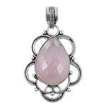 将图像加载到图库查看器中, 925 Silver Rose Quartz Pendant for Women | Gemstone Jewelry