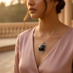 Load image into Gallery viewer, 925 Silver Black Onyx Pendant for Women | Gemstone Jewelry