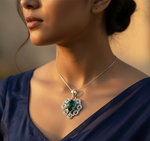 Load image into Gallery viewer, 925 Silver Green Onyx Pendant for Women | Gemstone Jewelry