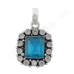 Load image into Gallery viewer, 925 Silver Blue Topaz Pendant for Women | Gemstone Jewelry
