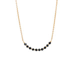 将图像加载到图库查看器中, gold plating Chain Black Bead Necklace for Women | Minimalist Jewelry