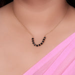 将图像加载到图库查看器中, gold plating Chain Black Bead Necklace for Women | Minimalist Jewelry