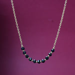 将图像加载到图库查看器中, gold plating Chain Black Bead Necklace for Women | Minimalist Jewelry