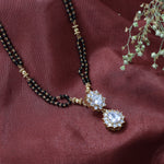 Load image into Gallery viewer, Gold Plated Black Bead Mangalsutra Pendant Necklace for Women