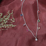 Load image into Gallery viewer, 925 Silver Rainbow Gemstone Necklace | Colorful Jewelry for Women