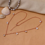 Load image into Gallery viewer, Collar de oro rosa con circonitas cúbicas para mujer | Joyería delicada