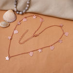 Load image into Gallery viewer, Rose gold plating Star & Heart Charm Necklace | Dainty Chain for Women