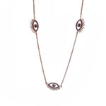 Load image into Gallery viewer, Rose Gold Evil Eye Jewelry Set | Necklace & Bracelet | Protection