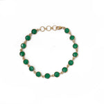 Load image into Gallery viewer, Gold Emerald Green Stone Necklace & Bracelet Set | Women's Jewelry Gift
