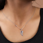 Load image into Gallery viewer, Sterling Silver Open Wing Pendant Necklace for Women Daily Wear
