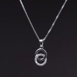 Load image into Gallery viewer, 925 Sterling Silver Interlocking Circle Pendant Necklace for Women