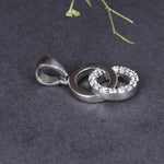 Load image into Gallery viewer, 925 Sterling Silver Interlocking Circle Pendant Necklace for Women