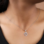 Load image into Gallery viewer, 925 Sterling Silver Heart Cluster Pendant Necklace for Women