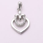 Load image into Gallery viewer, 925 Sterling Silver Heart Cluster Pendant Necklace for Women