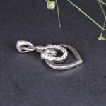 Load image into Gallery viewer, 925 Sterling Silver Heart Cluster Pendant Necklace for Women