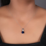 Load image into Gallery viewer, 925 Silver Sapphire Pendant Necklace for Women | Gift Jewelry