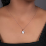 Load image into Gallery viewer, Rose gold plating Square Cut Zirconia Necklace for Women | Gift Jewelry