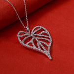 Load image into Gallery viewer, 925 Silver Diamond Leaf Pendant Necklace for Women | Gift