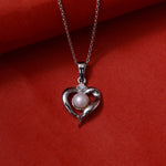 Load image into Gallery viewer, 925 Silver Pearl Heart Pendant Necklace | Women's Jewelry Gift