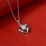 Load image into Gallery viewer, 925 Silver Pearl Heart Pendant Necklace | Women's Jewelry Gift