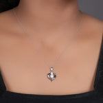 Load image into Gallery viewer, 925 Silver Pearl Heart Pendant Necklace | Women's Jewelry Gift
