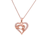 将图像加载到图库查看器中, Rose gold plating Heart Hands Pendant Necklace | Gift for Her