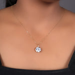 将图像加载到图库查看器中, gold plating Solitaire Cubic Zirconia Necklace for Women | Gift