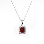 Load image into Gallery viewer, 925 Silver Red Stone Pendant Necklace for Women | Gift Jewelry