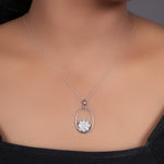 Load image into Gallery viewer, 925 Silver Flower Pendant Necklace for Women | Daily Wear Gift